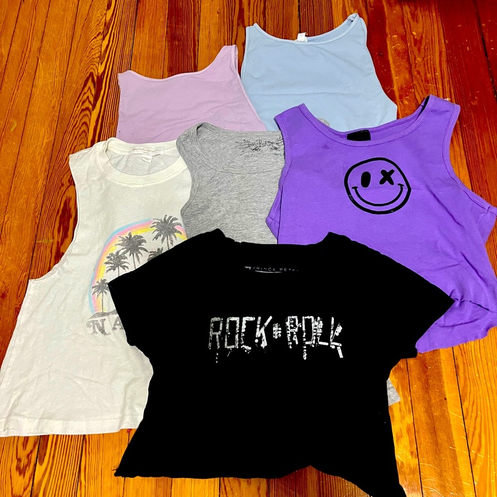 bundle of 5 girls tank tops/t shirts